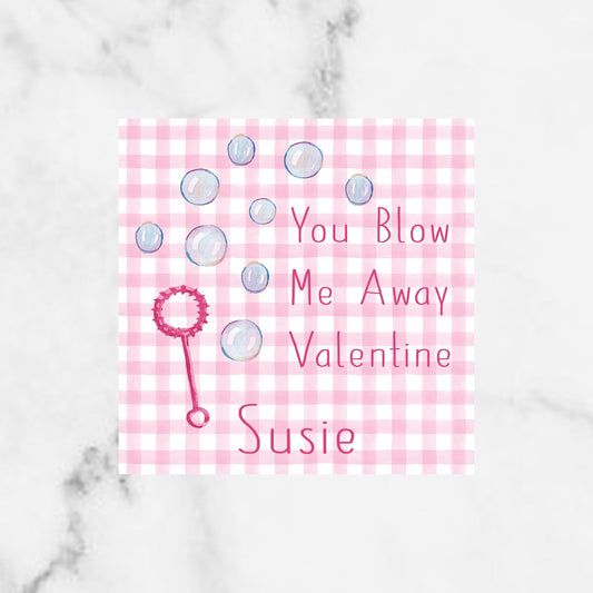 You blow me away valentine enclosure card