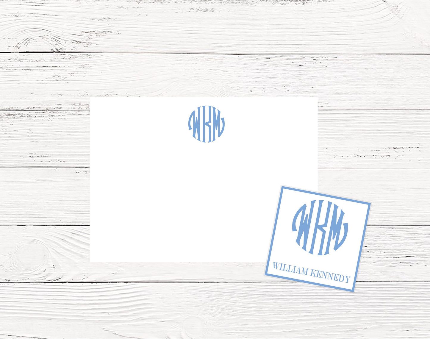 Light Blue Seal Monogram Stationery Suite