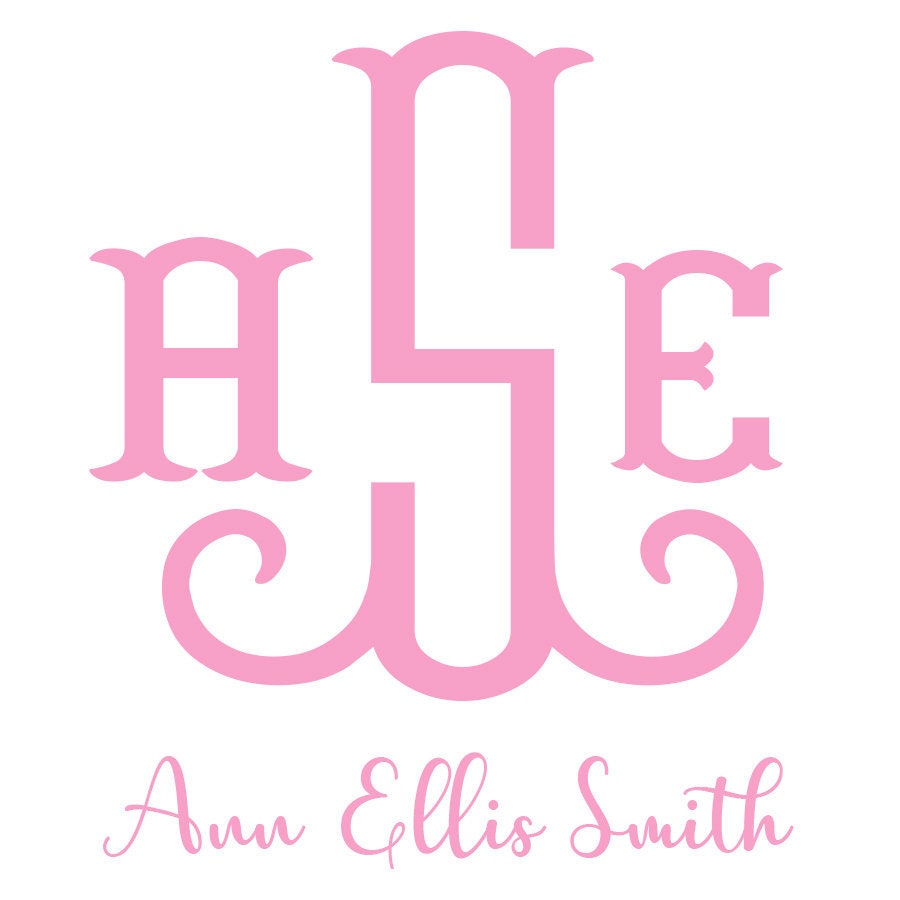 Monogram Enclosure Cards For Women