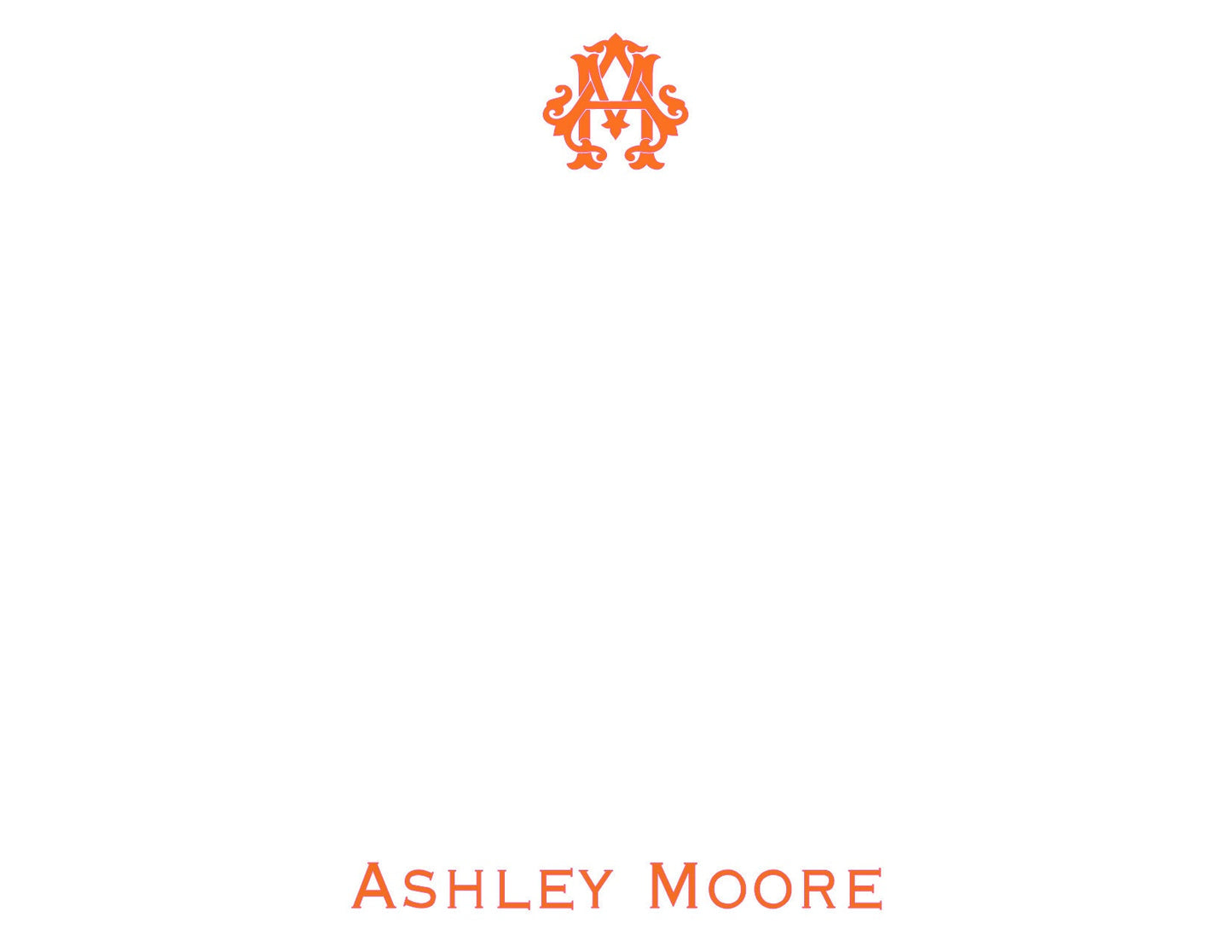 2 Letter monogram personalized note cards