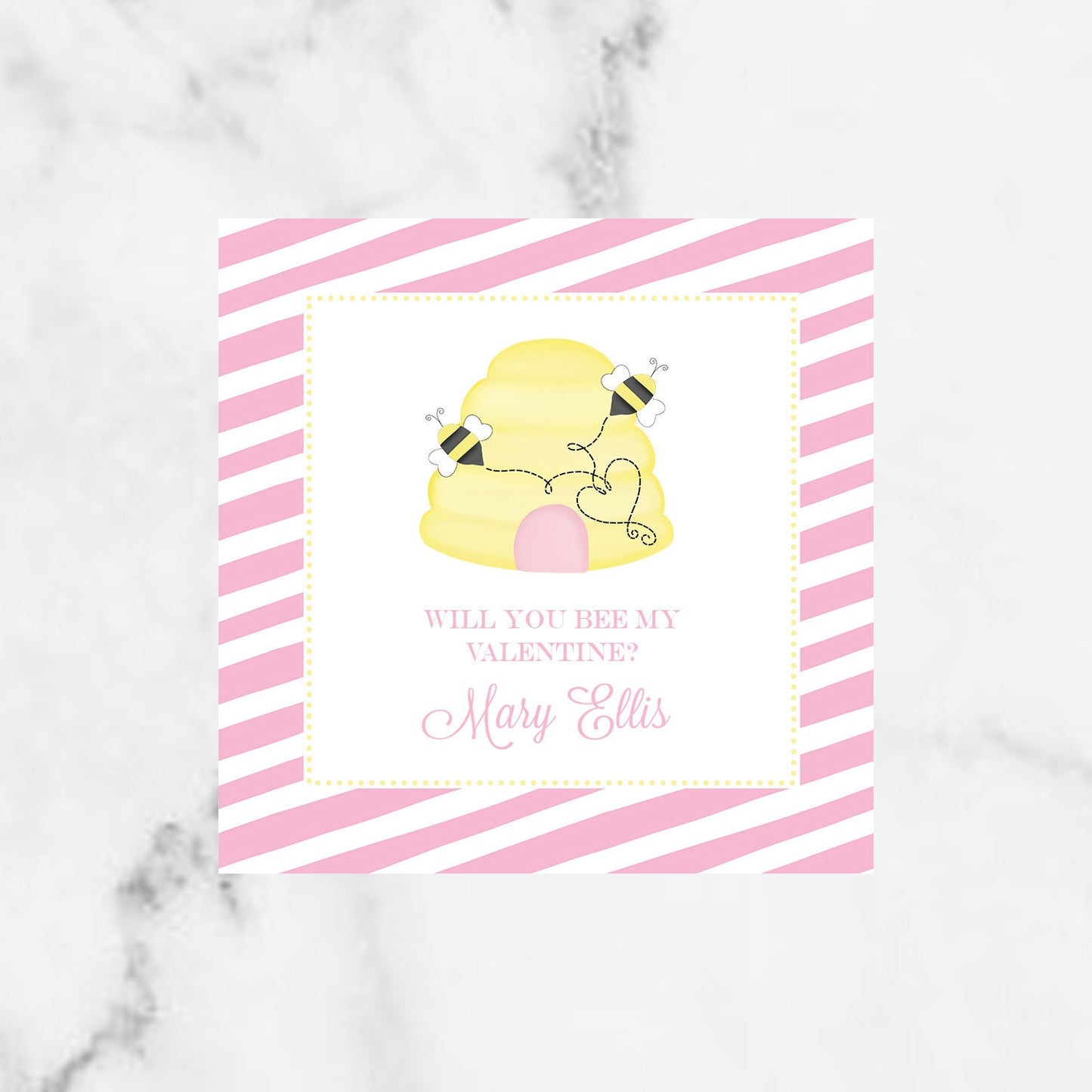 Bee My Valentine Enclosure Card