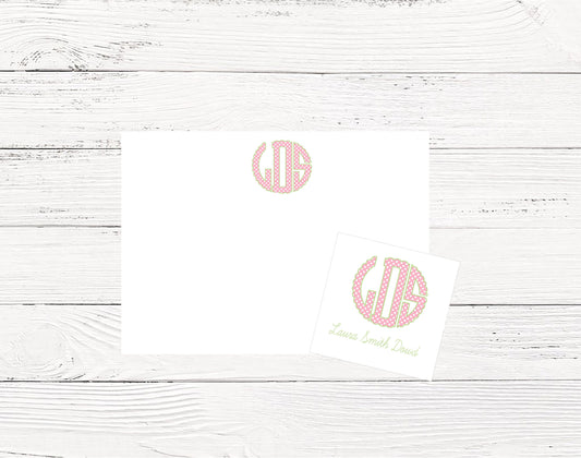 Polkadot Monogram Stationery Suite for Her