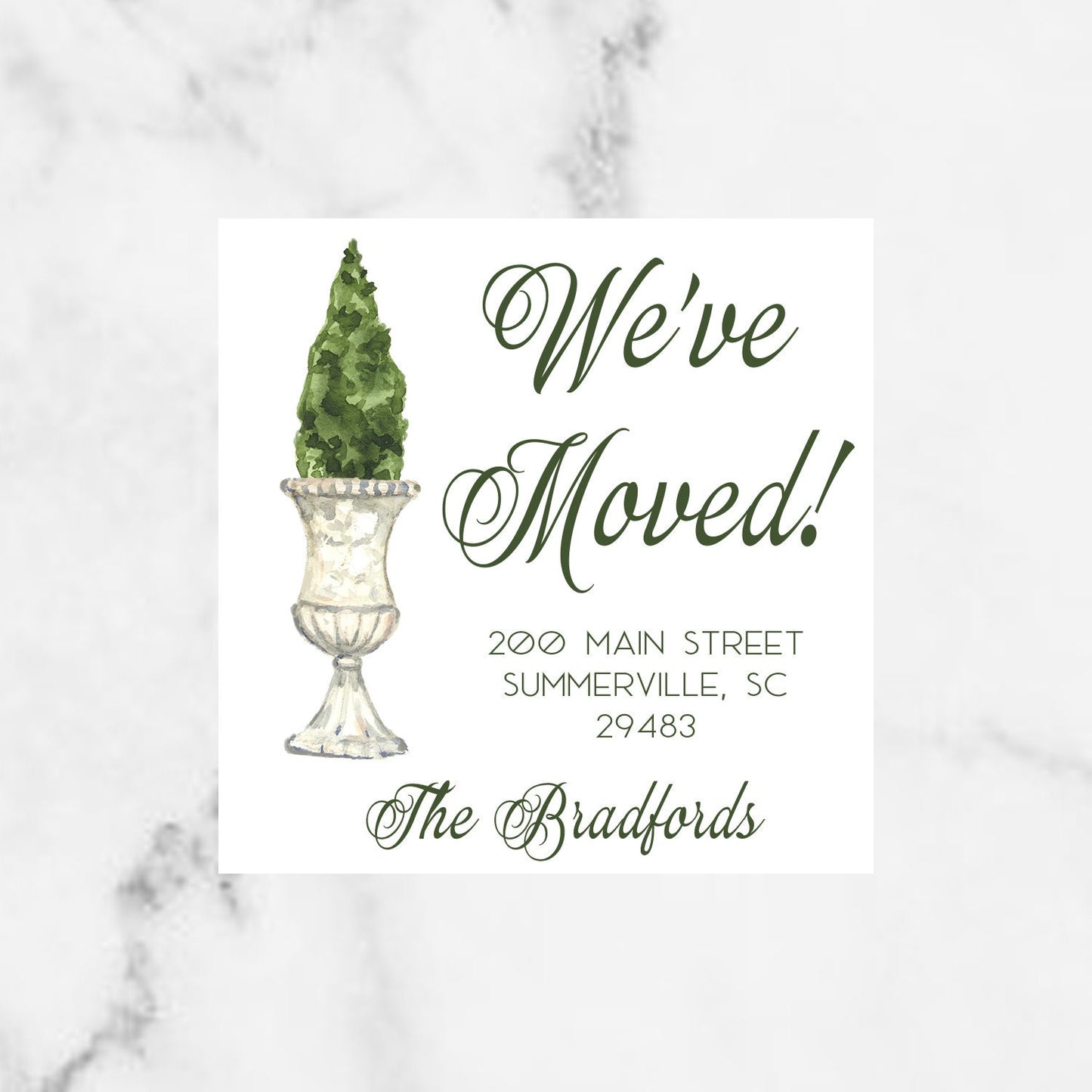 We've Moved Enclosure Card