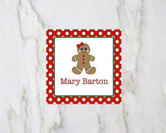Gingerbread Girl Calling Cards For Little Girls