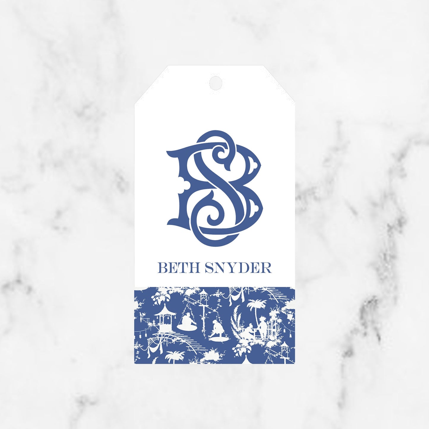 Chinoiserie Chic Monogram Gift Tags