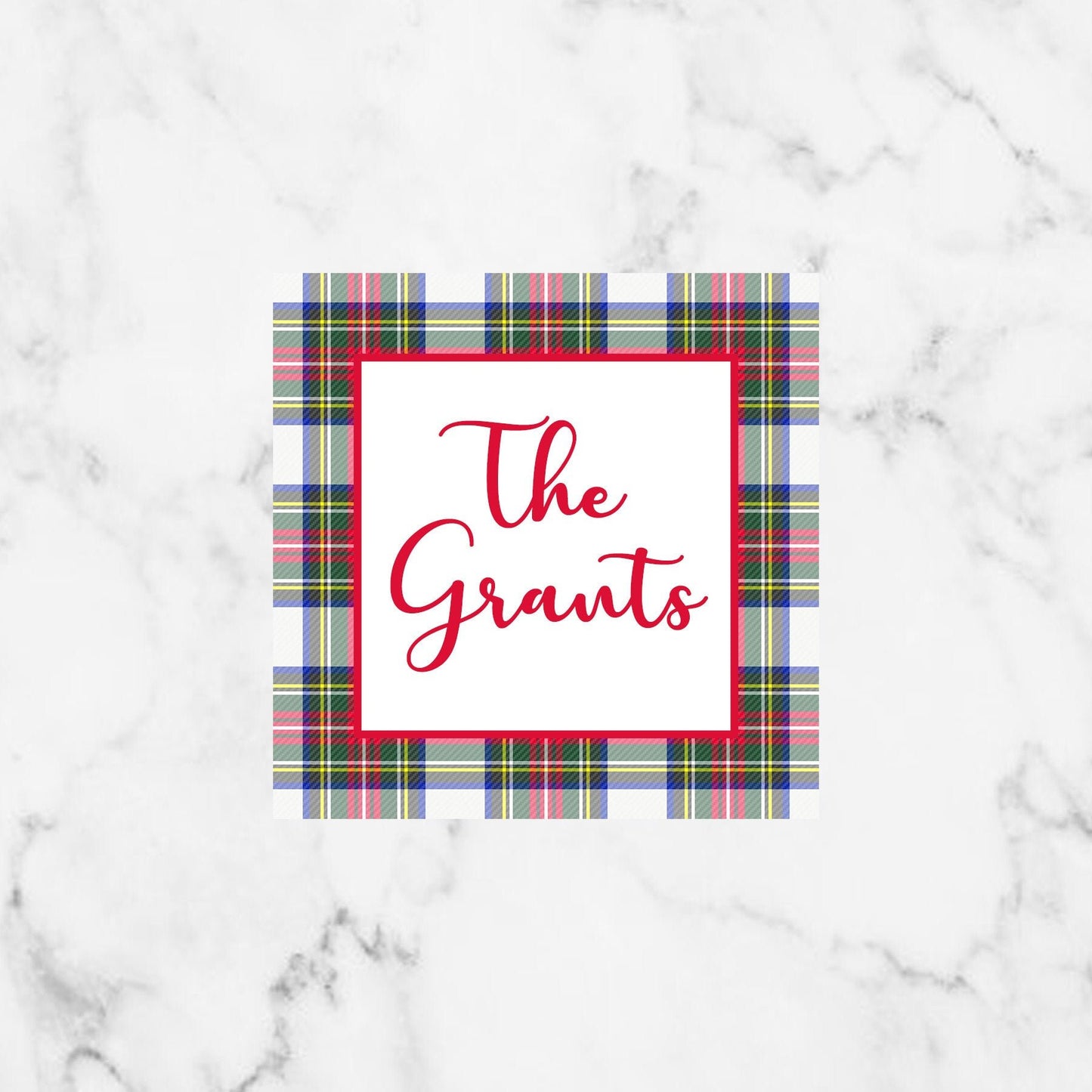 Plaid Christmas Enclosure Cards/Gift Tags