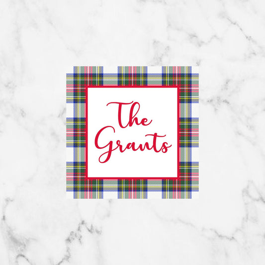 Plaid Christmas Enclosure Cards/Gift Tags