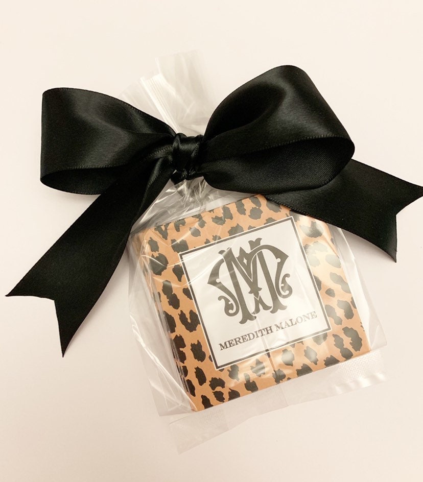 Cheetah-Monogram-Enclosure Cards-Gift Tags-Animal Print-Stationery