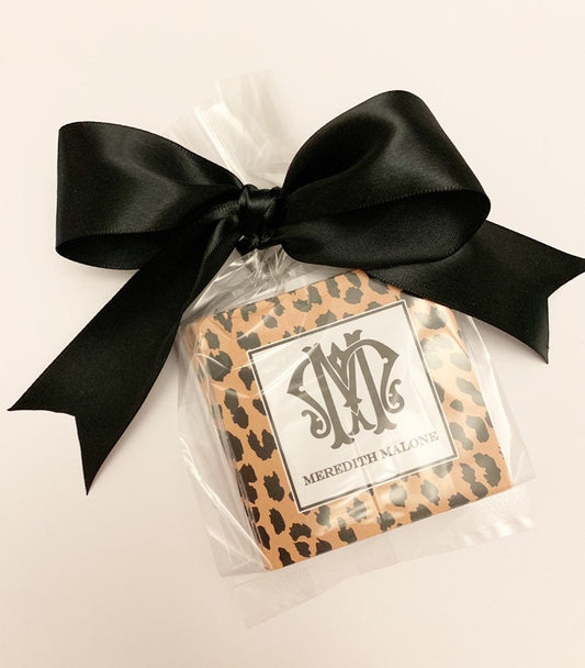 Cheetah-Monogram-Enclosure Cards-Gift Tags-Animal Print-Stationery