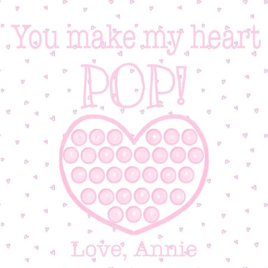 Pink Pop It heart valentines