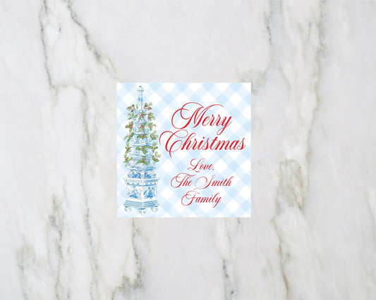 Christmas Tulipiere Personalized Enclosure Cards and Gift Tags
