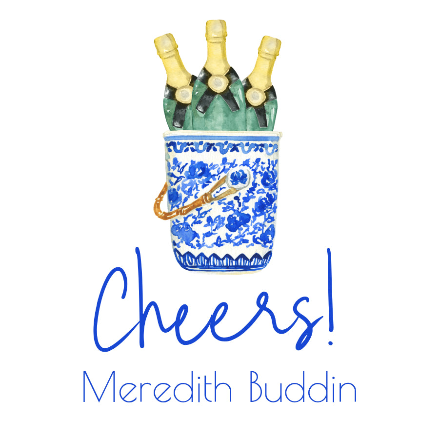 Chinoiserie Champagne Bucket Enclosure Card