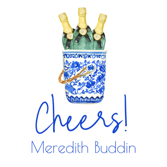 Chinoiserie Champagne Bucket Enclosure Card