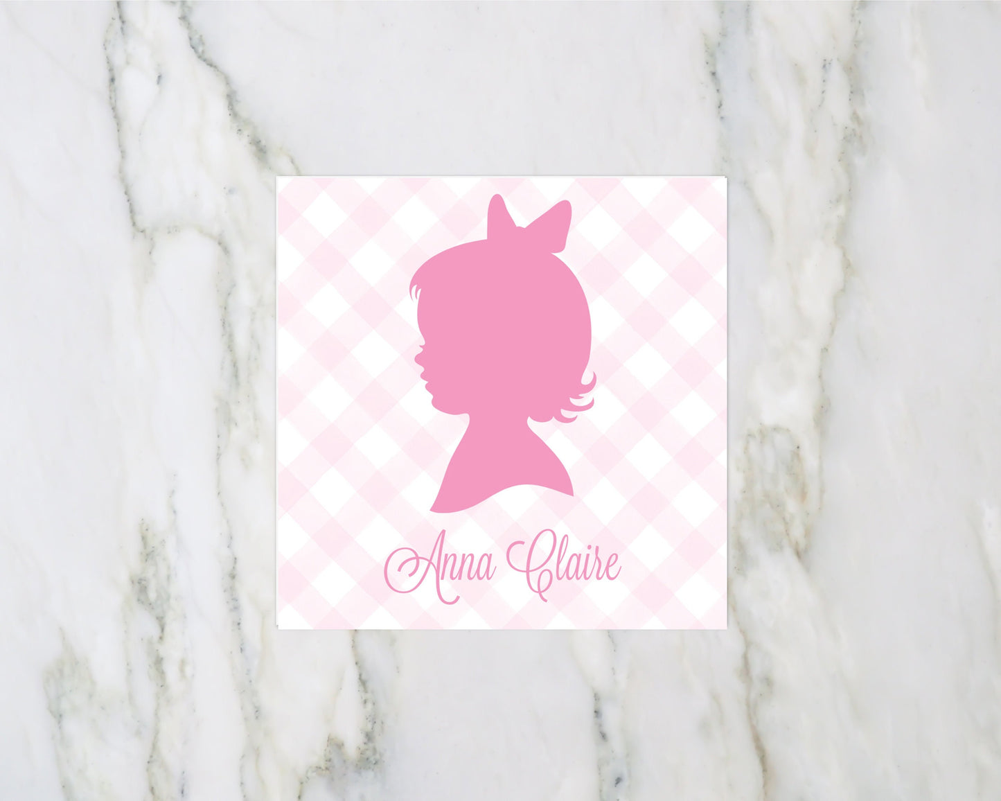 Little Girl Silhouette Enclosure Cards