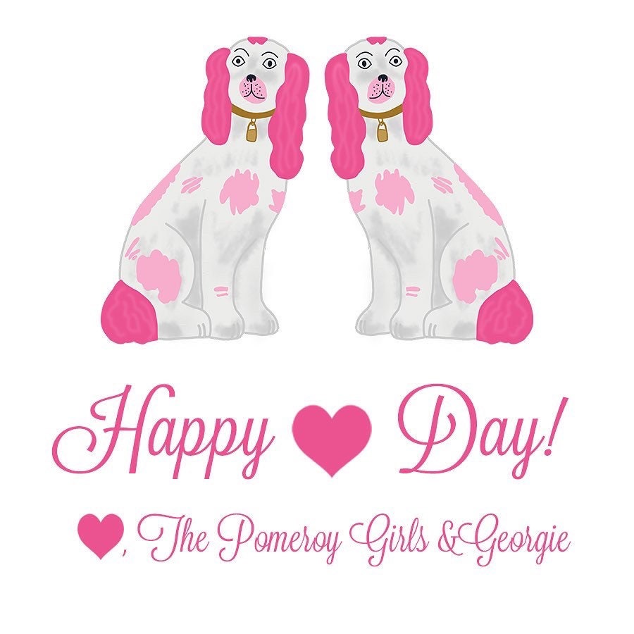 Pink dogs valentine