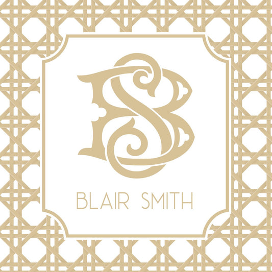 Rattan Monogrammed Enclosure Cards/Gift Stickers
