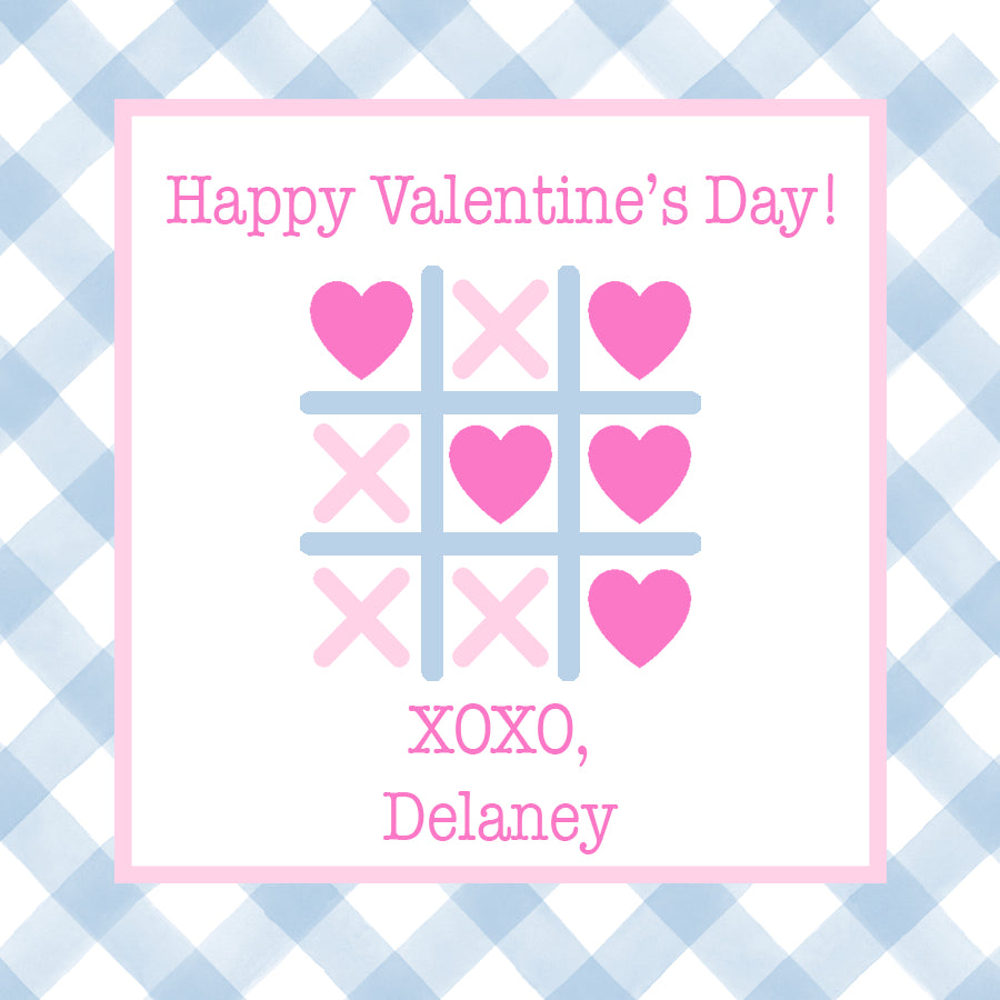 Tic Tac Toe Valentine Enclosure Card