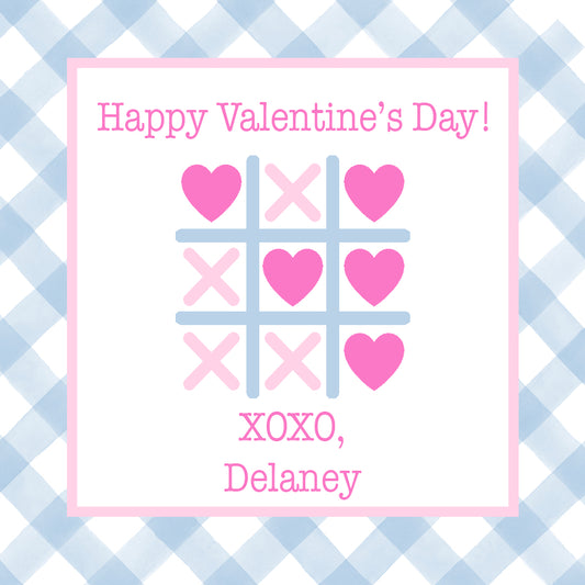 Tic Tac Toe Valentine Enclosure Card