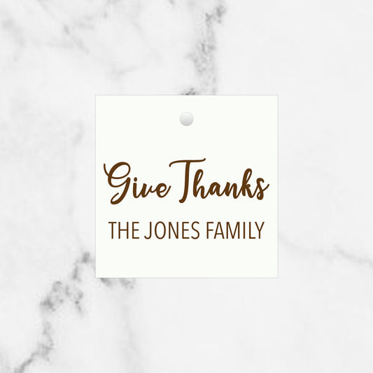 Thanksgiving Gift Tags Personalized For Family