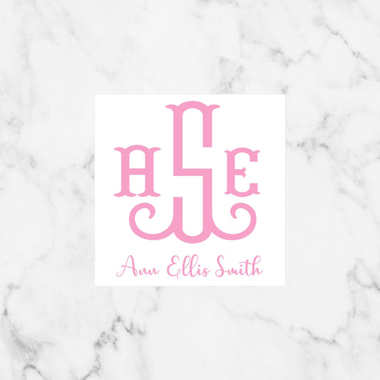 Monogram Enclosure Cards For Women