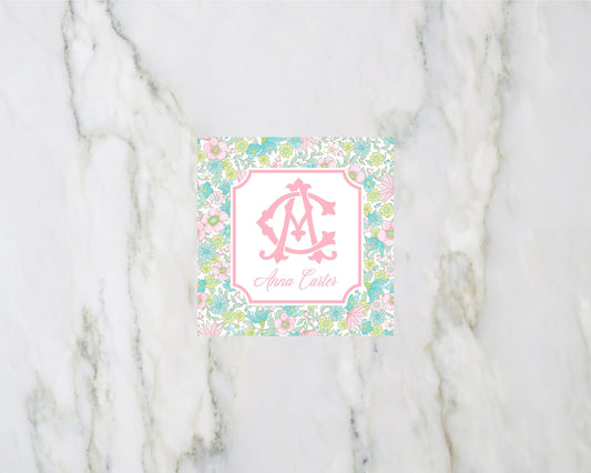 Pastel Floral Enclosure Card