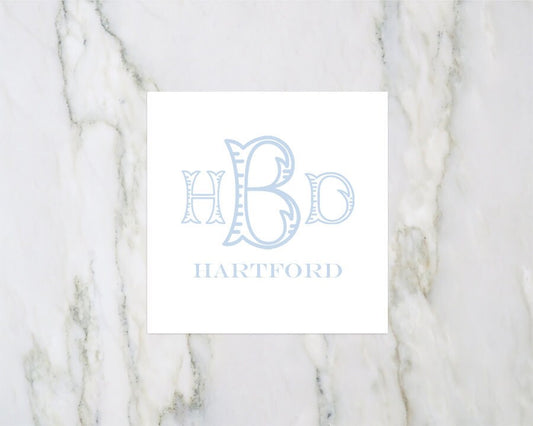 Little Boy Monogrammed enclosure card