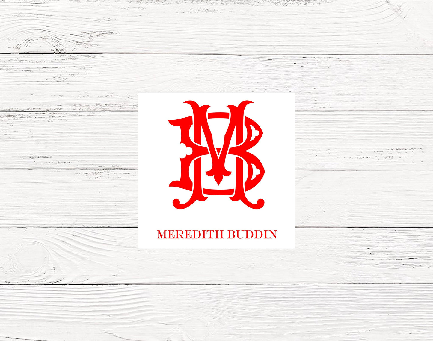 Chic Monogram Enclosure Cards