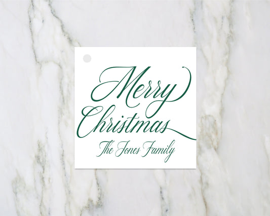 Merry Christmas Personalized Gift Tag