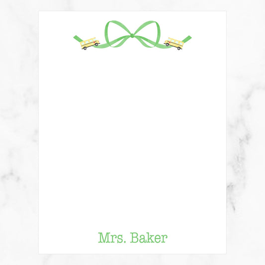 Teacher Bow Notepad