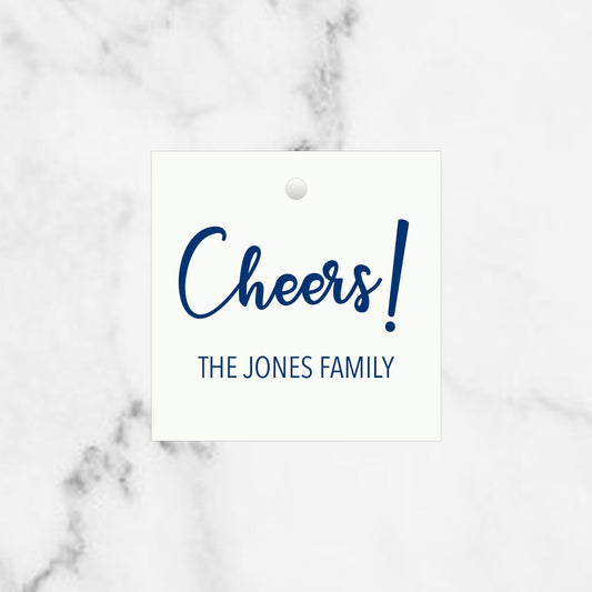 Cheers Personalized Enclosure Cards and Gift Tags