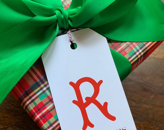 Pagoda Monogram Gift Tags-Custom Favor Tags