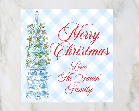 Christmas Tulipiere Personalized Enclosure Cards and Gift Tags