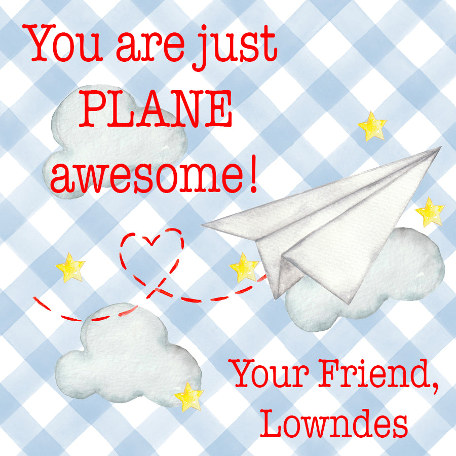 Paper Airplane Valentine Enclosure Cards