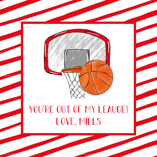 Basketball Valentine Enclosure Cards